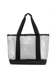 7009 Clear Tote Bag - Clear/Black